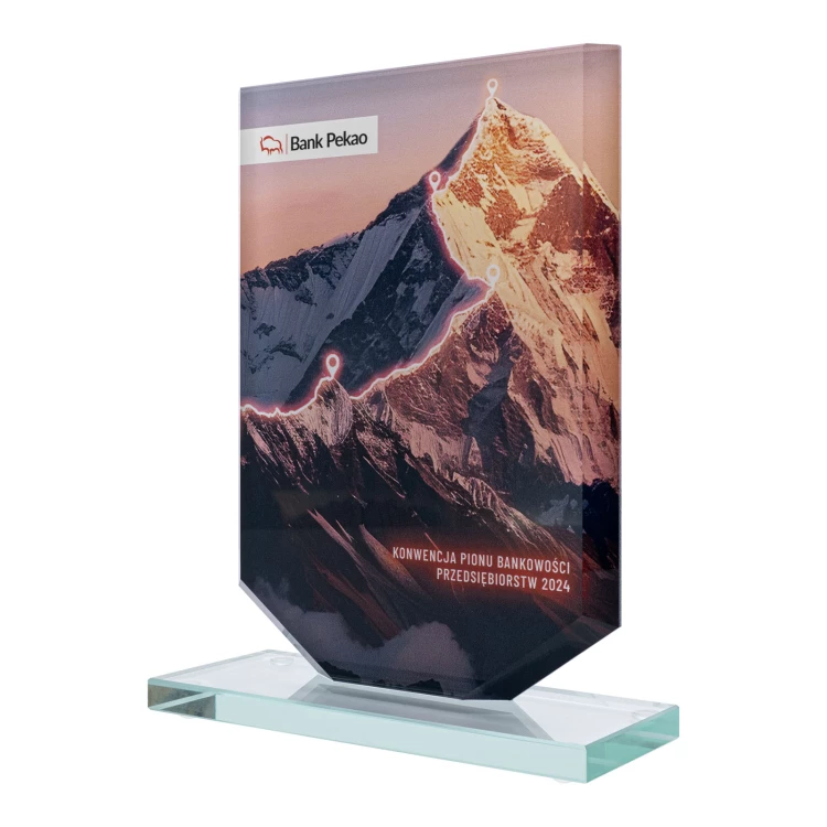 UV-bedruckte Glasstatuette - KING - Größe 20 cm - TSZ122