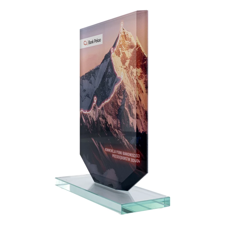UV-bedruckte Glasstatuette - KING - Größe 20 cm - TSZ122