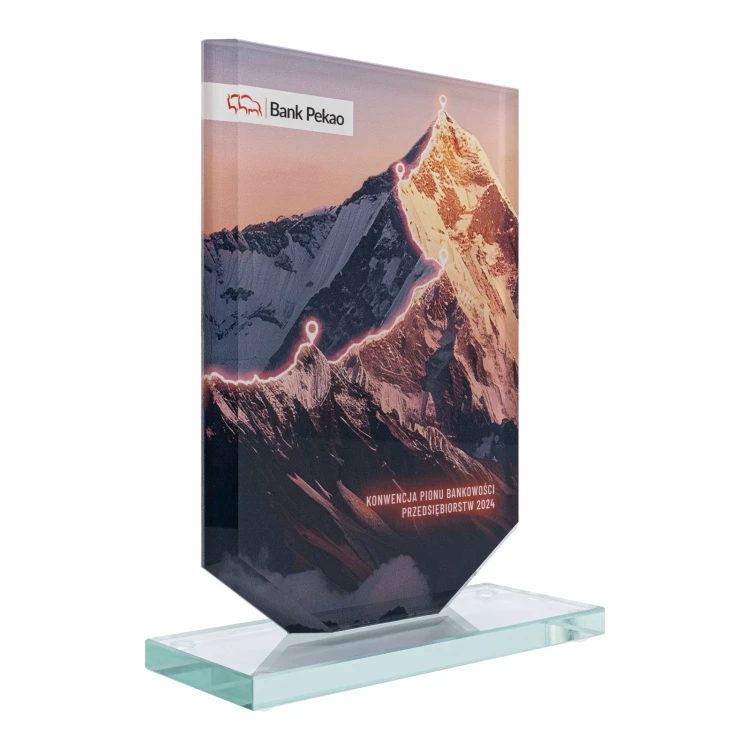 UV-bedruckte Glasstatuette - KING - Größe 20 cm - TSZ122
