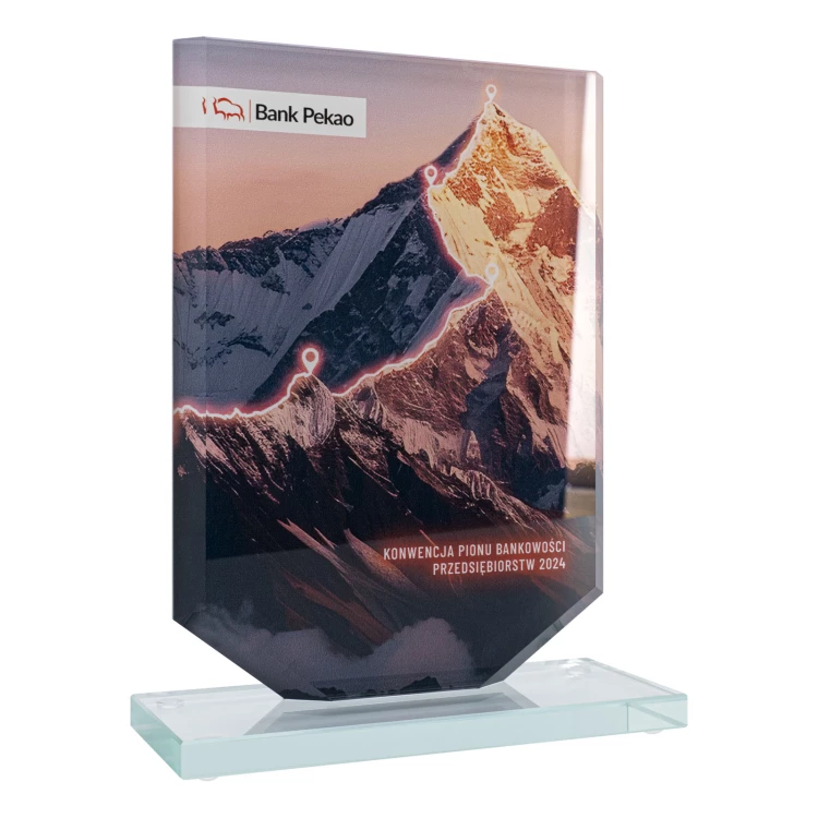 UV-bedruckte Glasstatuette - KING - Größe 20 cm - TSZ122