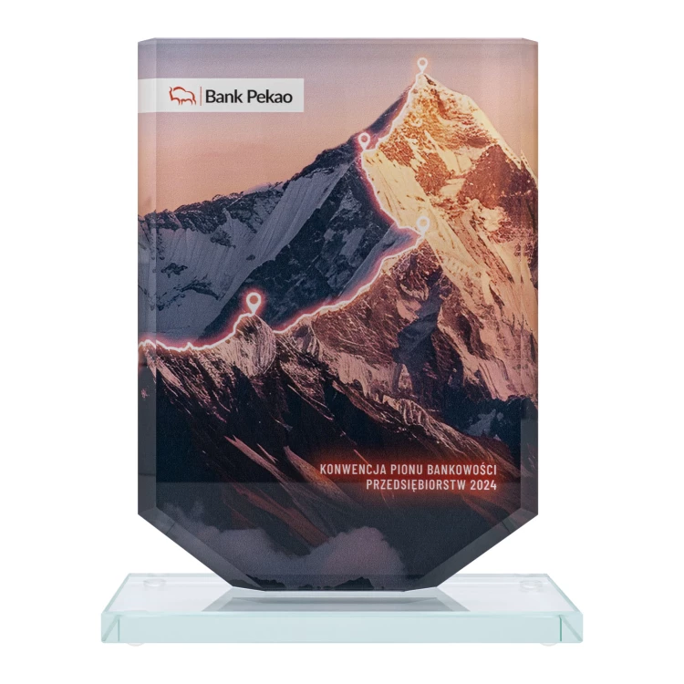 UV-bedruckte Glasstatuette - KING - Größe 20 cm - TSZ122