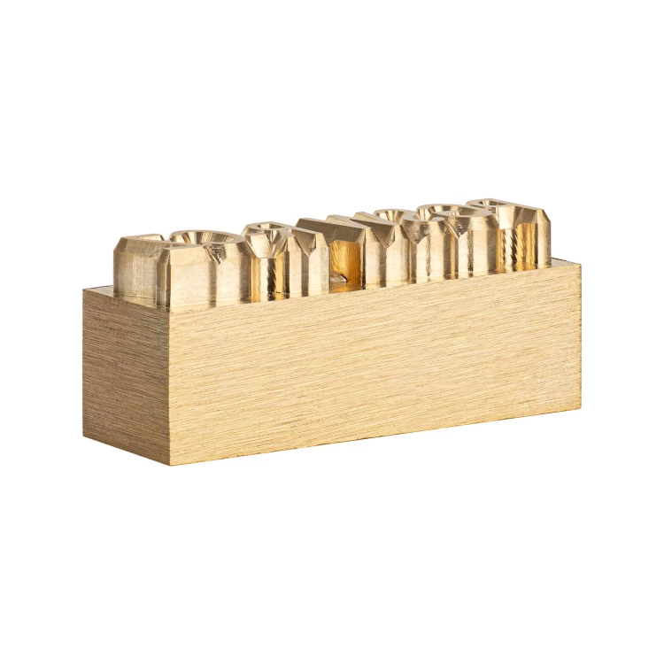 Messingstempel zum Heißprägen von Logos - Stempelabmessungen: 36x12mm - CNC113