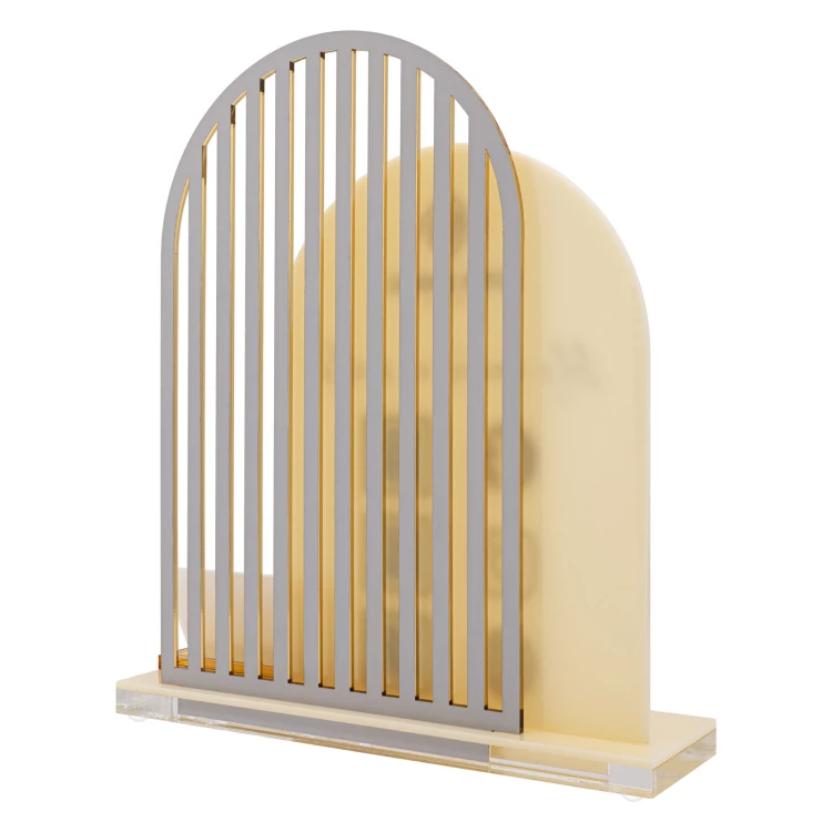 Acrylständer mit QR-Codes und Platz für Visitenkarten - H 23 cm - ST085
