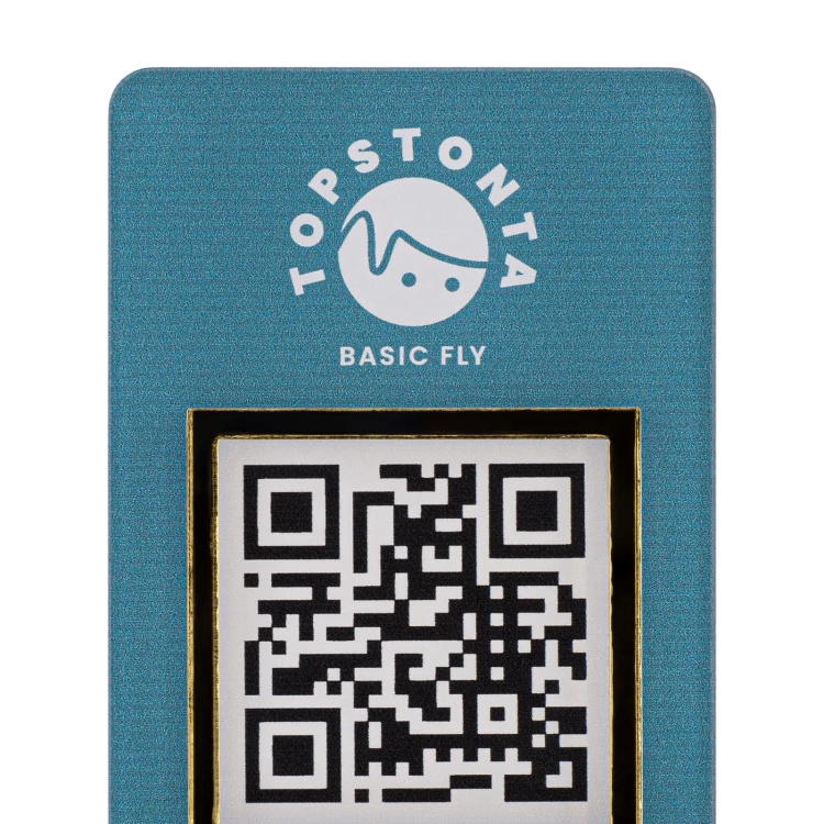 Informationsstand mit QR-Code - transparentes Acryl mit UV-Druck - Abmessungen 55x95mm - ST062