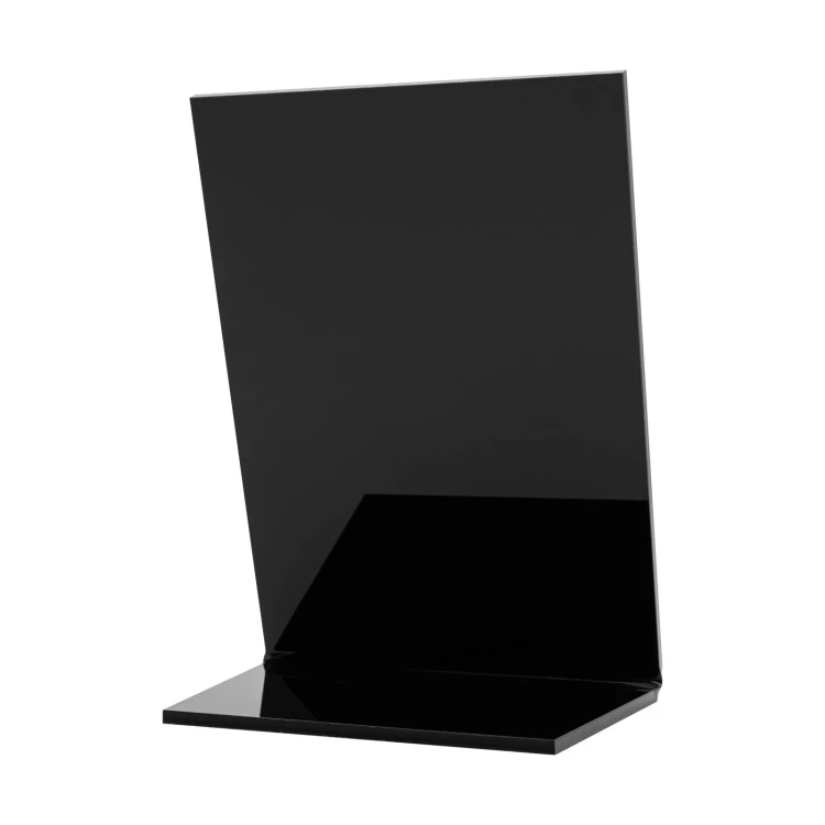 Menüständer mit QR-Code - schwarzes Acryl mit UV-Druck - Abmessungen 100x150mm - ST069
