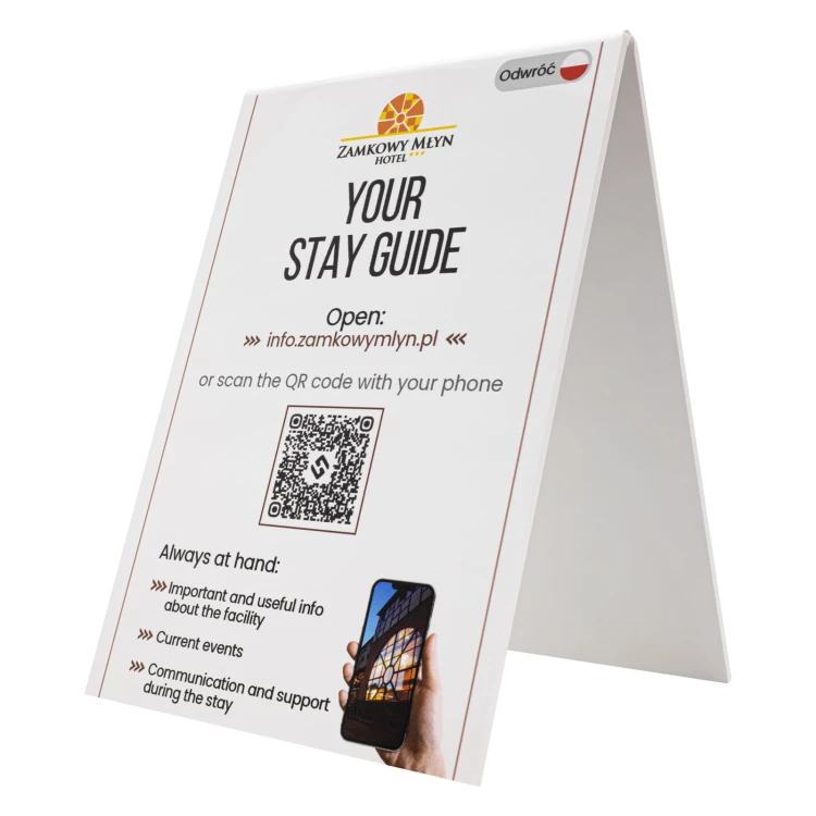 Informationsstand mit beidseitigem UV-Druck (Format A4 oder A5) - ST083