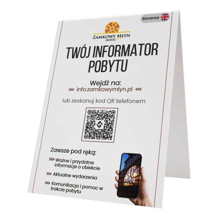 Informationsstand mit beidseitigem UV-Druck (Format A4 oder A5) - ST083