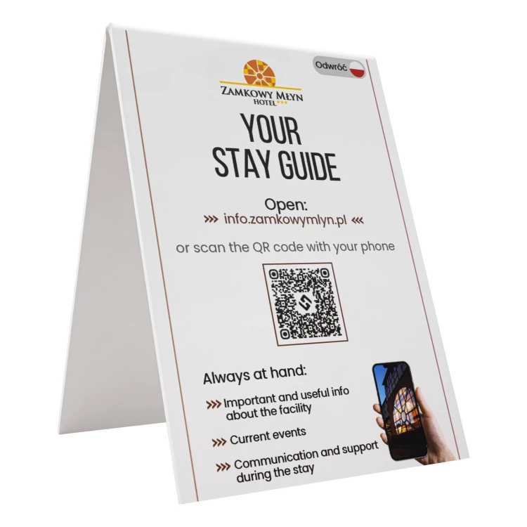Informationsstand mit beidseitigem UV-Druck (Format A4 oder A5) - ST083