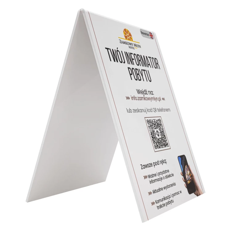 Informationsstand mit beidseitigem UV-Druck (Format A4 oder A5) - ST083