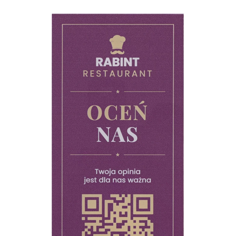 Menüständer mit QR-Code - transparentes Acryl mit UV-Druck - Höhe 25 cm - ST064