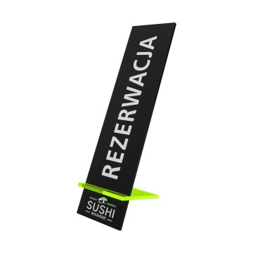 Reservierungsständer - Acryl schwarz matt - Abmessungen 50x200mm - ST071