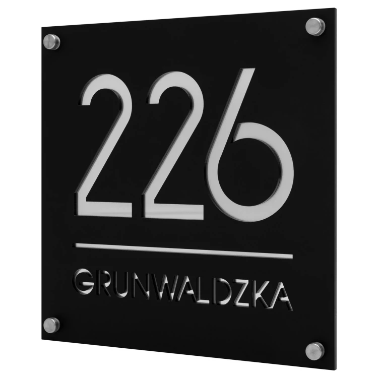 Türschild mit Hausnummer - Abmessung 250 mm - TAB672
