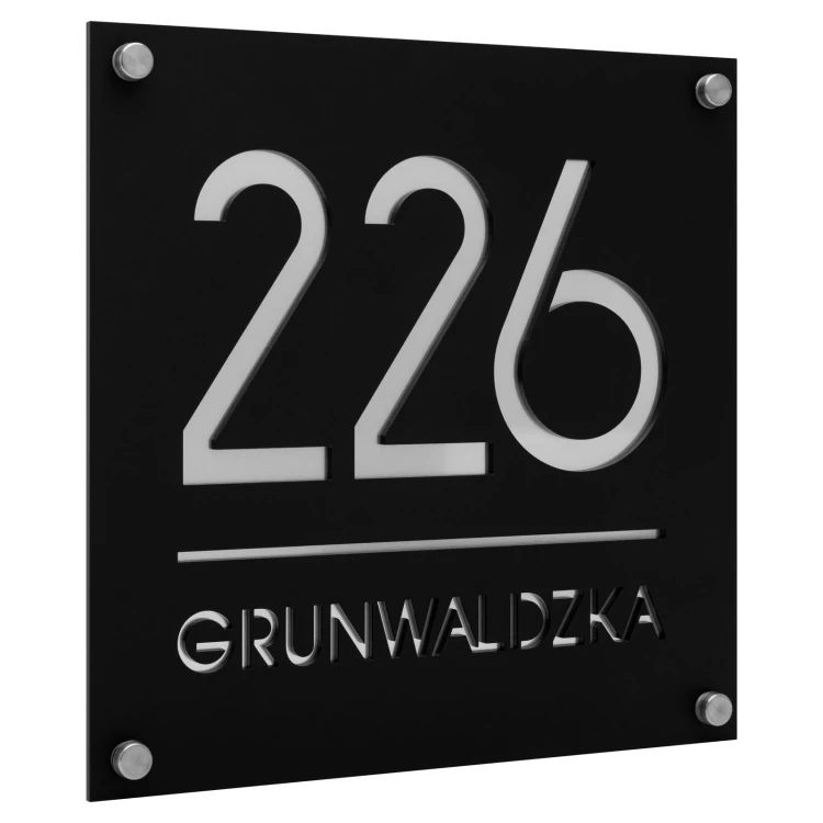 Türschild mit Hausnummer - Abmessung 250 mm - TAB672