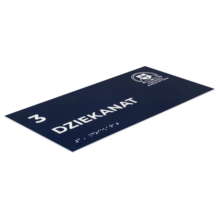 Türschild für Blinde in Brailleschrift - Größe 300x150mm - TAB701