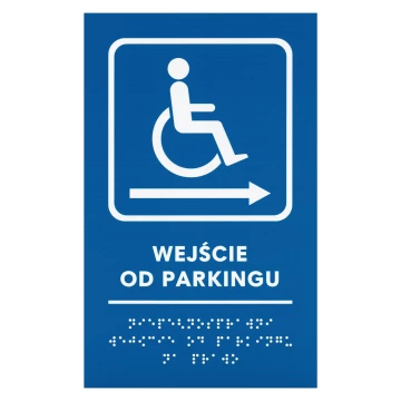 Braille-Türschild für Blinde - Größe 300x150mm - TAB705
