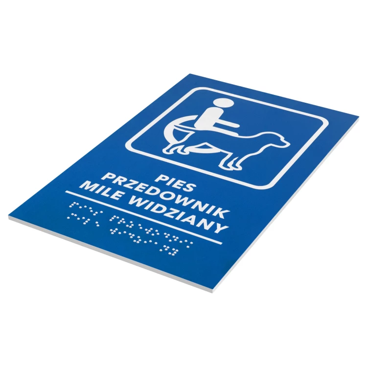 Braille-Türschild für Blinde - Größe 300x150mm - TAB706