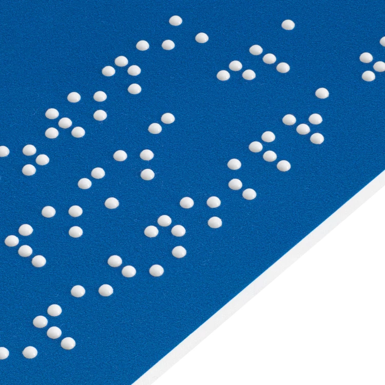 Braille-Türschild für Blinde - Größe 150x150mm - TAB707
