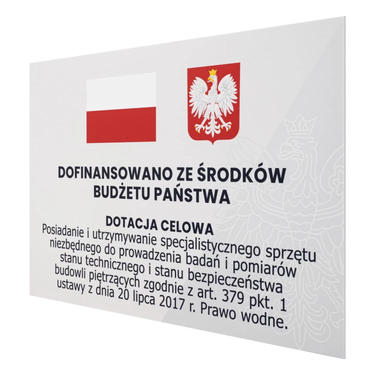 Staatliche Fördertafel - geschäumtes PVC - Abmessungen 600x400 mm - TAB664