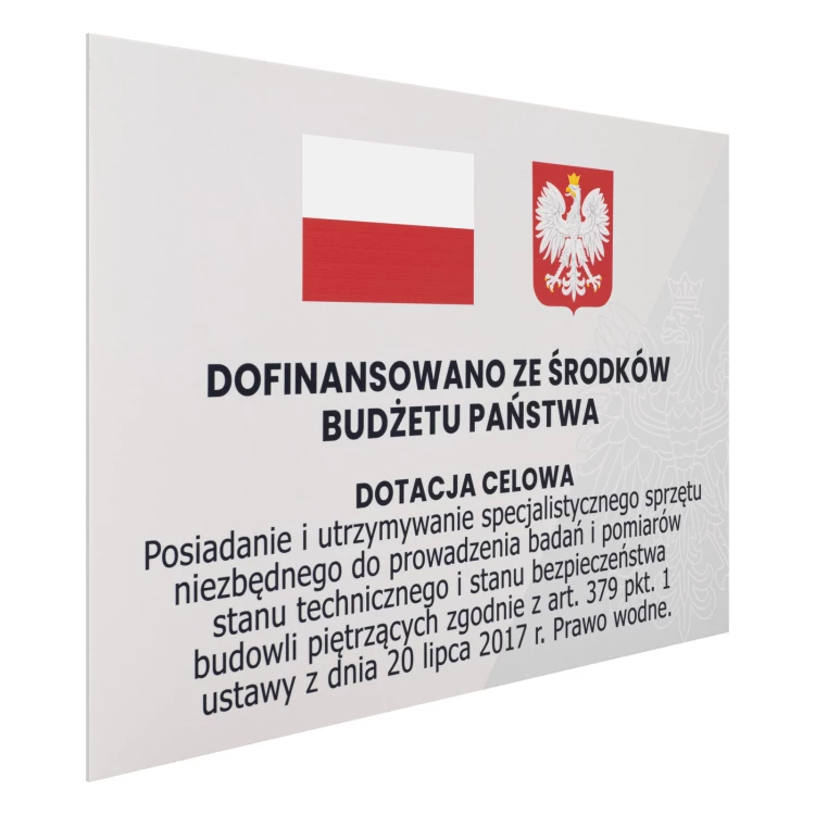 Staatliche Fördertafel - geschäumtes PVC - Abmessungen 600x400 mm - TAB664