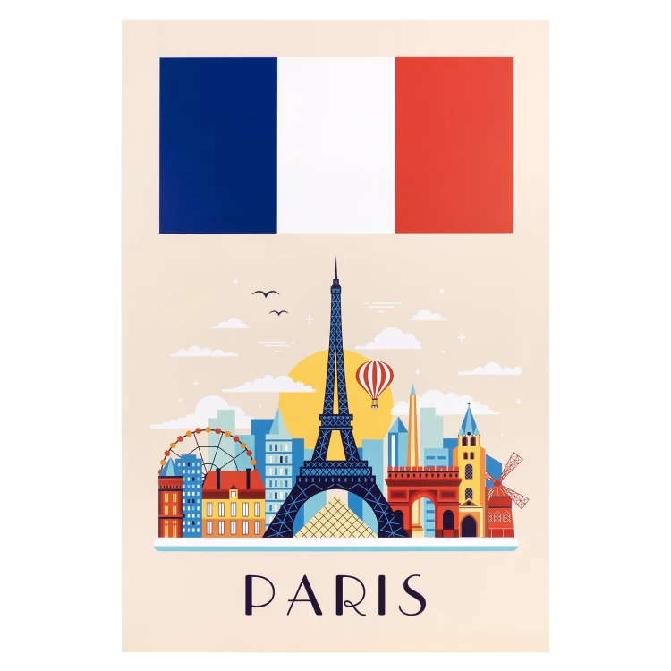 Paris-Poster - geschäumtes PVC - UV-Druck - Abmessungen 450x600 mm - TAB612