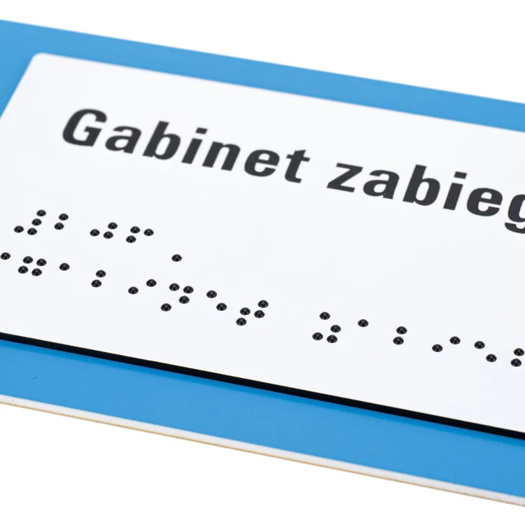 Plakette mit NFC und Blindenschrift - Abmessung 200x84mm - TAB628