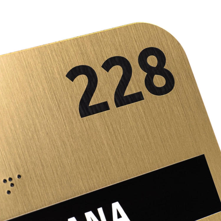 Plakette mit NFC und Blindenschrift - Abmessung 200x100mm - TAB623