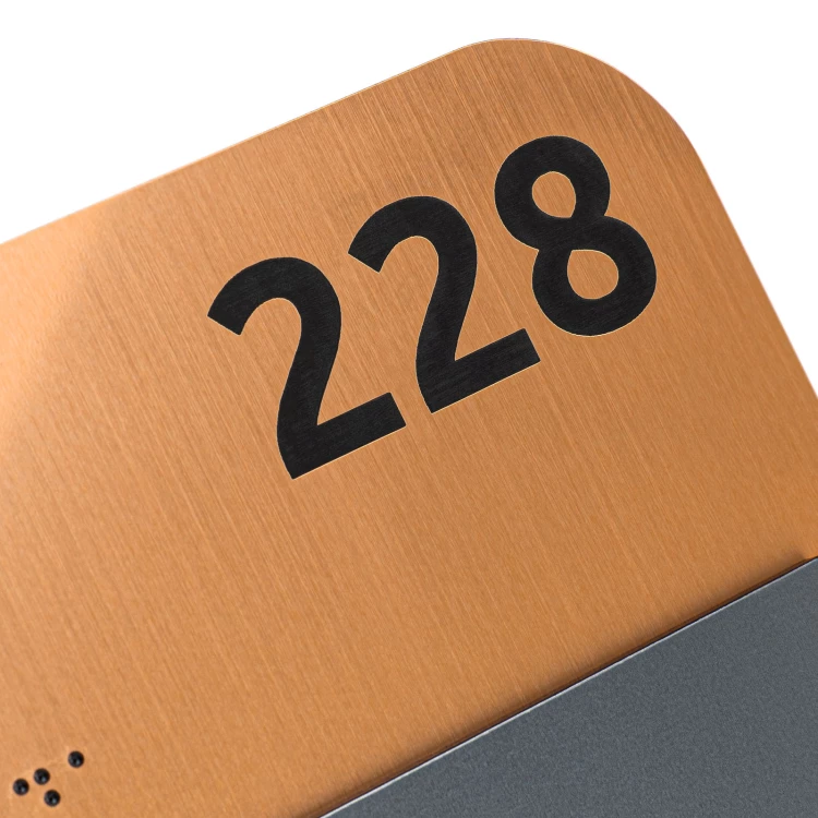Plakette mit NFC und Blindenschrift - Abmessung 200x100mm - TAB624