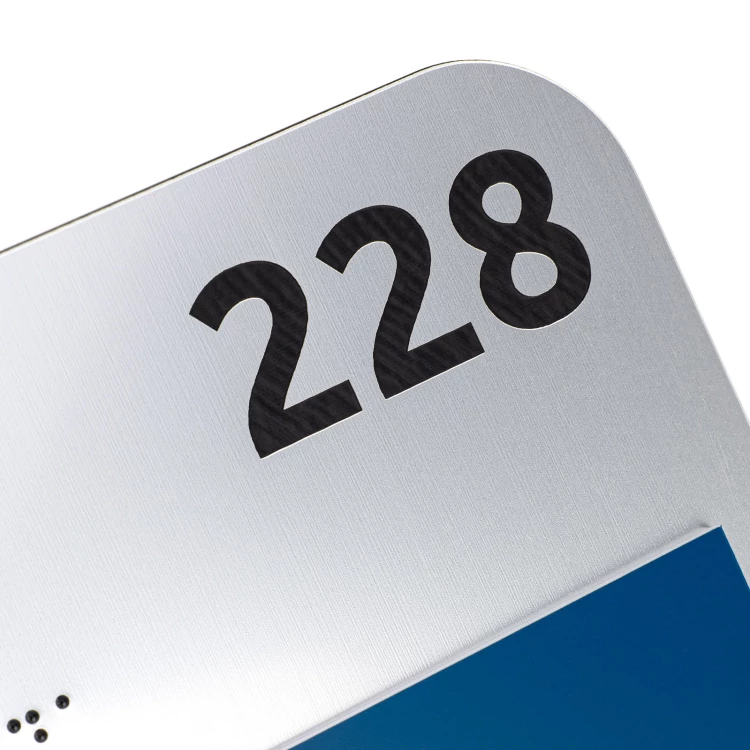Plakette mit NFC und Blindenschrift - Abmessung 200x100mm - TAB625