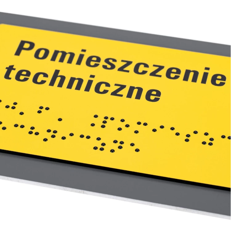 Plakette mit NFC und Blindenschrift - Abmessung 200x84mm - TAB626