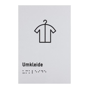 Piktogramm und Braille-Schild - Umkleide - Größe 100x150mm - TAB635