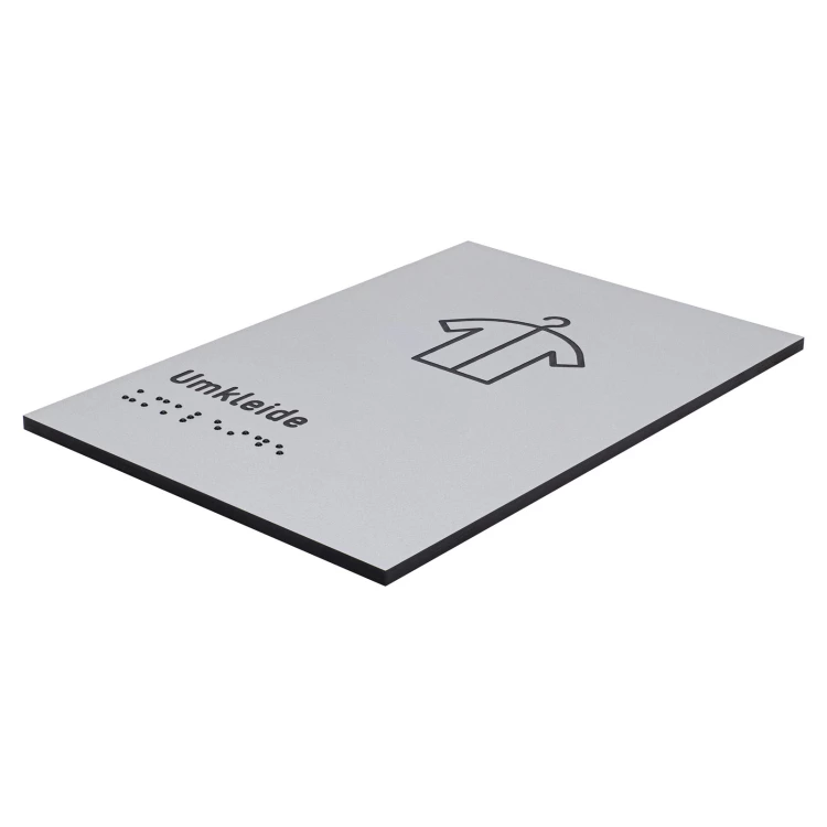 Piktogramm und Braille-Schild - Umkleide - Größe 100x150mm - TAB635