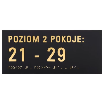 Braille- und Nummerierungstafel - Größe 250x110mm - TAB598