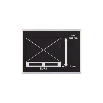 Namensschild aus schwarz eloxiertem Aluminium - Abmessung 80x60mm - TZN053