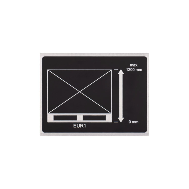 Namensschild aus schwarz eloxiertem Aluminium - Abmessung 80x60mm - TZN053