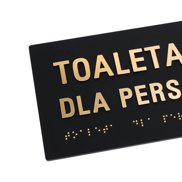 Personaltoilette - Braille-Schild - 210x100mm Größe - TAB596