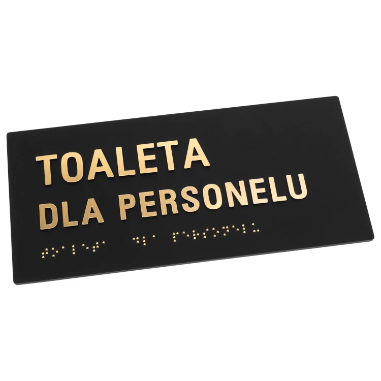 Personaltoilette - Braille-Schild - 210x100mm Größe - TAB596