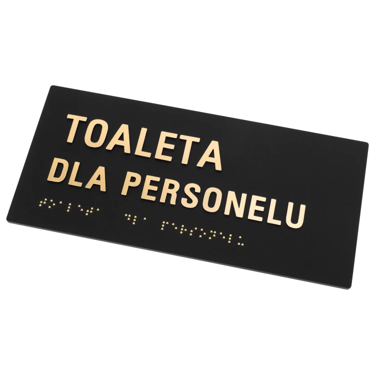Personaltoilette - Braille-Schild - 210x100mm Größe - TAB596