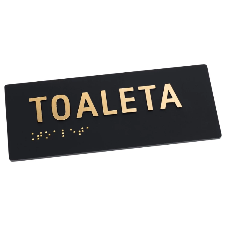 Toilette - Braille-Schild - Größe 150x60mm - TAB595