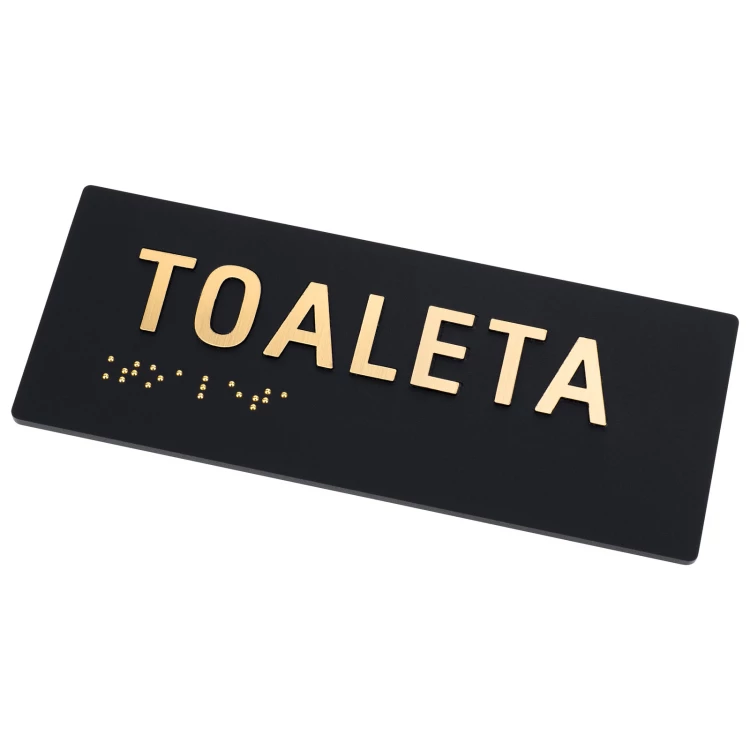 Toilette - Braille-Schild - Größe 150x60mm - TAB595