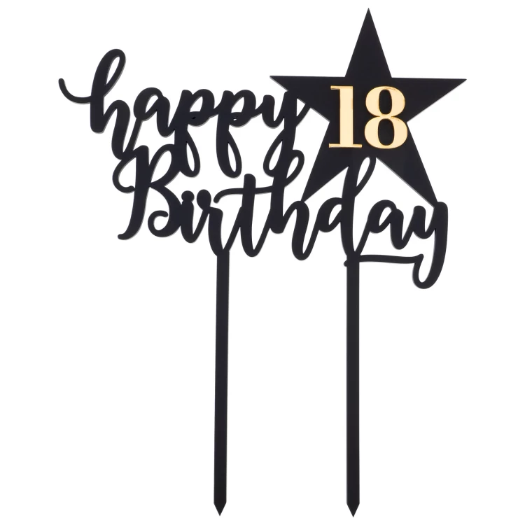 Tortenaufleger - 18. Geburtstag - TOP062