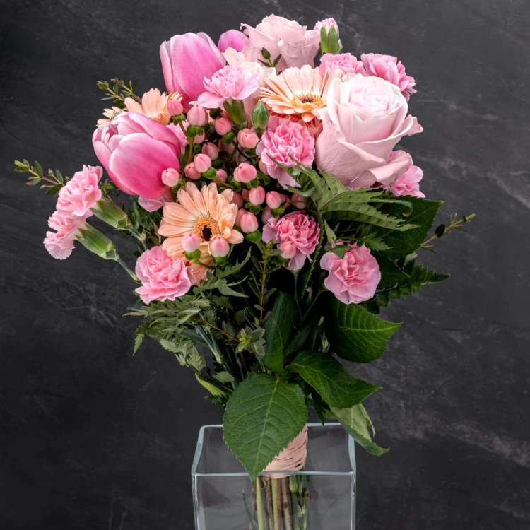 Vase mit Gravur - Flora - Geburtstagsgeschenk - WAZ024