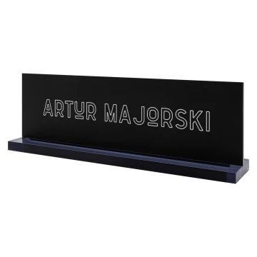 Visitenkarte für den Schreibtisch mit Name und Nachname - UV-Druck - Größe 200x68 mm - WIZ012