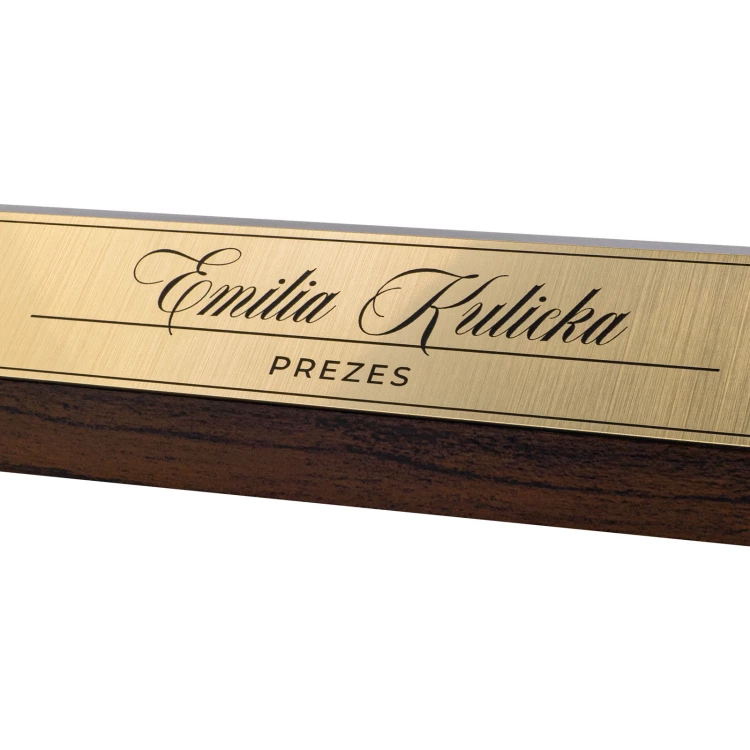 Visitenkarte für den Schreibtisch mit Name und Nachname - Lasergravur - Format 202x40 mm - WIZ013
