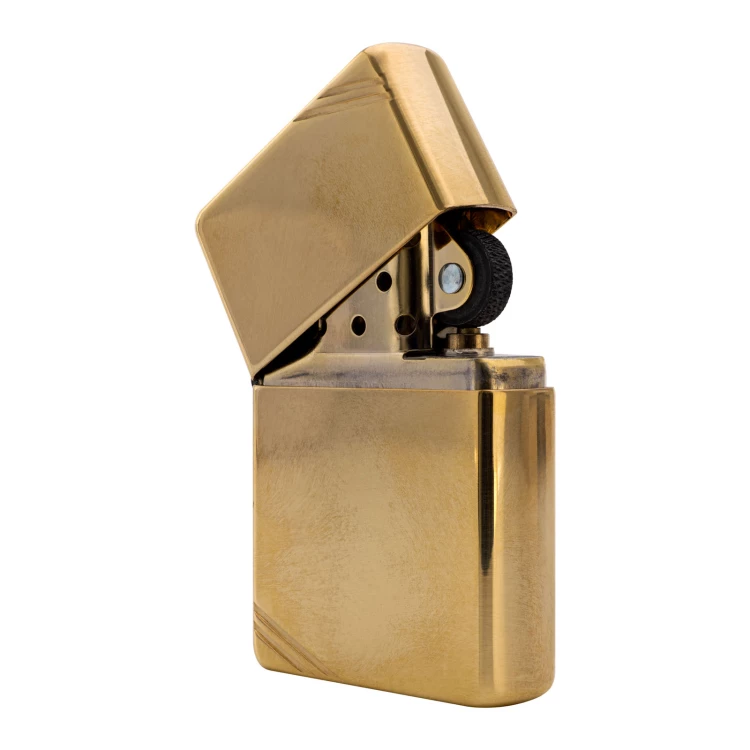 ZIPPO Vintage Feuerzeug aus hochpoliertem Messing - ZIP064