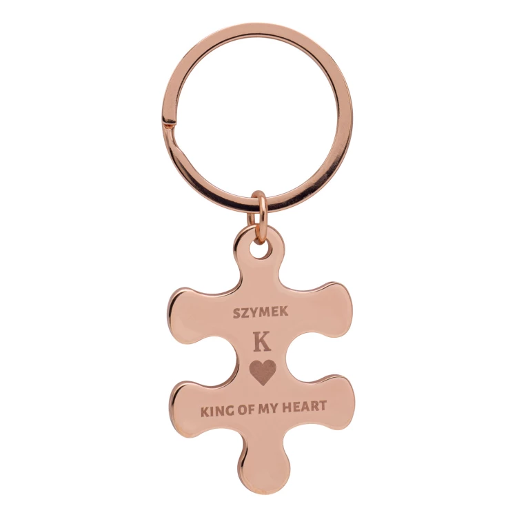 Satz von zwei Puzzle-Schlüsselanhängern - Geschenk zum Valentinstag - Größe 34x85 mm - BRL039