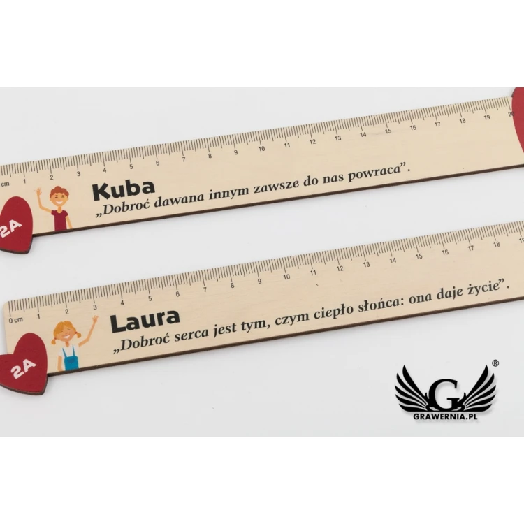 Valentinstag Holzlineale - farbiger UV-Druck - LIN003