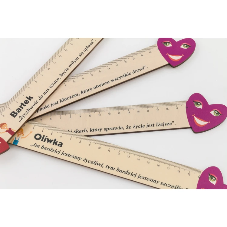 Valentinstag Holzlineale - farbiger UV-Druck - LIN003