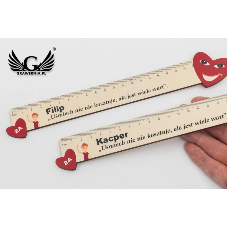 Valentinstag Holzlineale - farbiger UV-Druck - LIN003