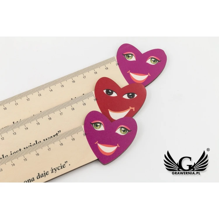 Valentinstag Holzlineale - farbiger UV-Druck - LIN003