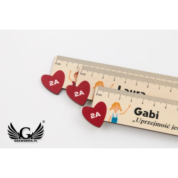 Valentinstag Holzlineale - farbiger UV-Druck - LIN003